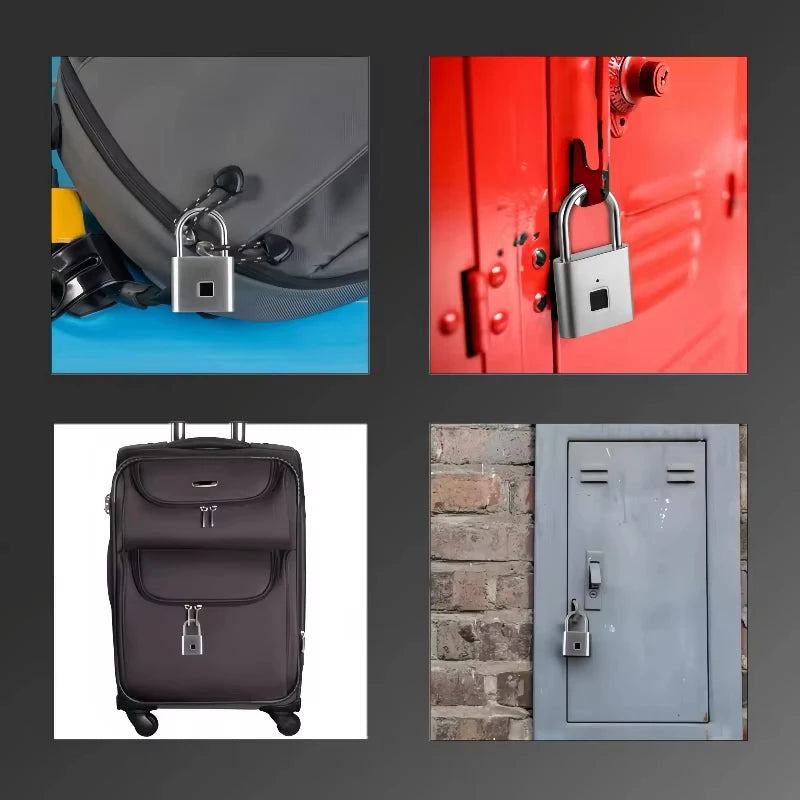 Smart Fingerprint Padlock - Rechargeable Waterproof Biometric Lock